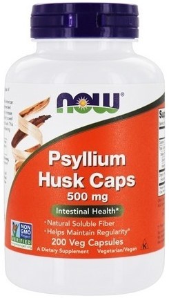 NOW Psyllium Husk Caps 500 mg, 200 капс.